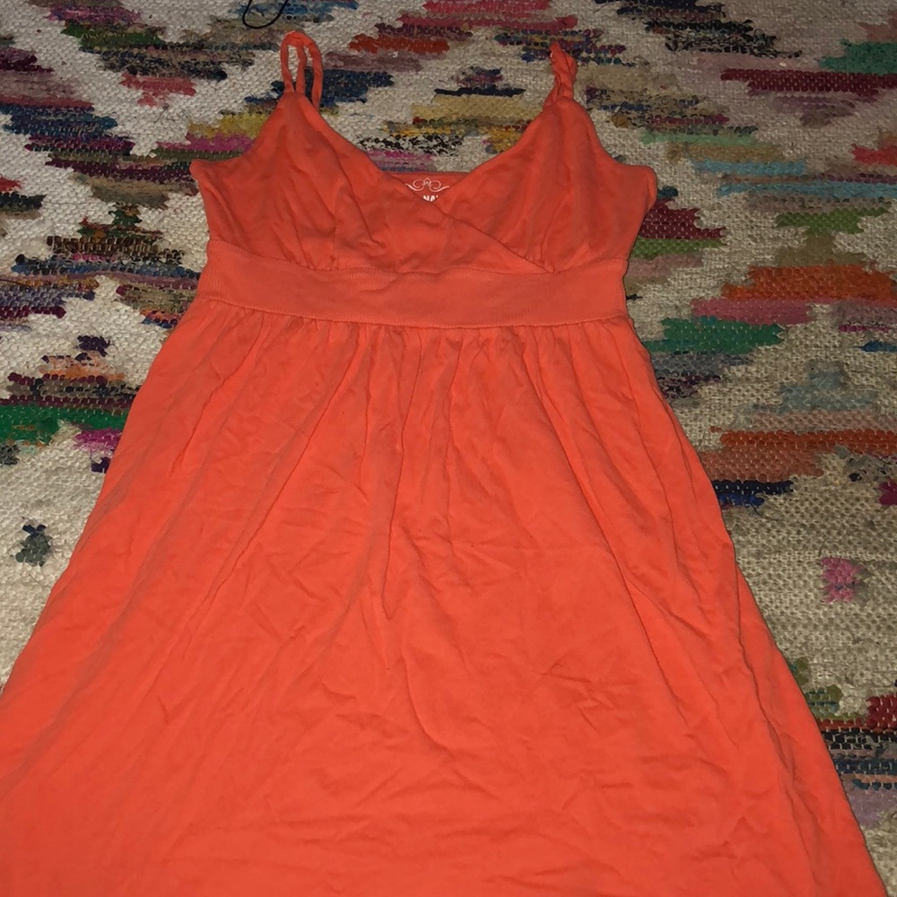 Tank sleeve wrap neckline dress
